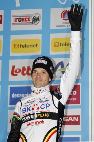 Niels Albert on the podium