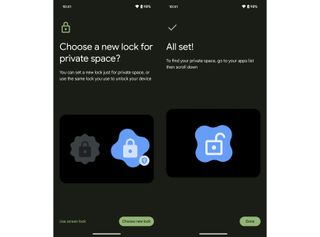 how to create private space for apps on your pixel - lock configuration and finalization of private space