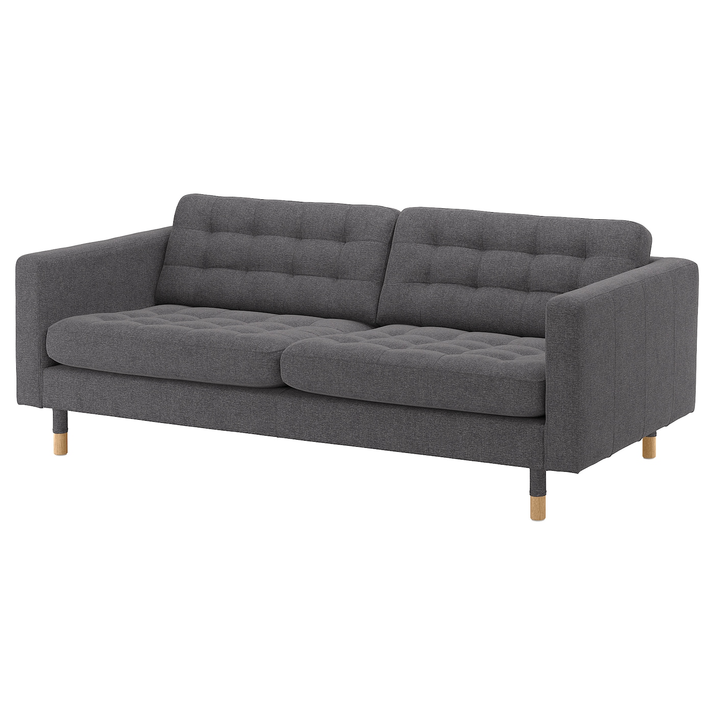 Landskrona 3-Seat Sofa - Gunnared Dark Grey/wood