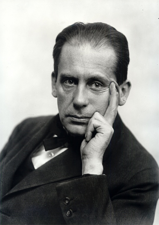portrait of Walter Gropius in black and white
