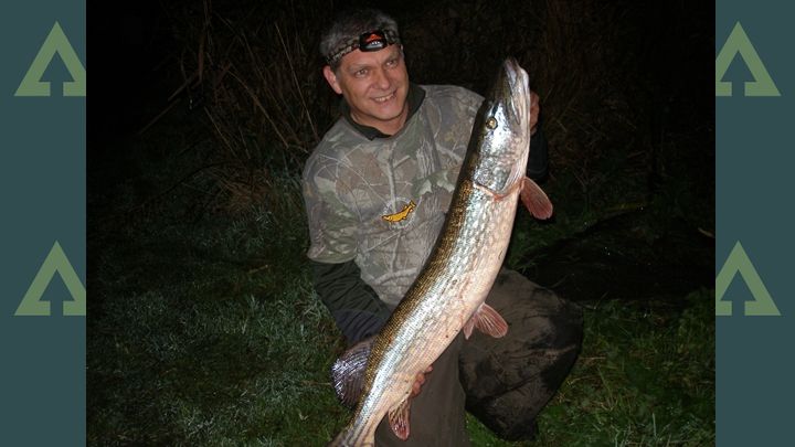 Pike fishing at night