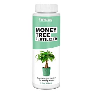 bottle of TPS Nutrients money tree liquid fertilizer on white background