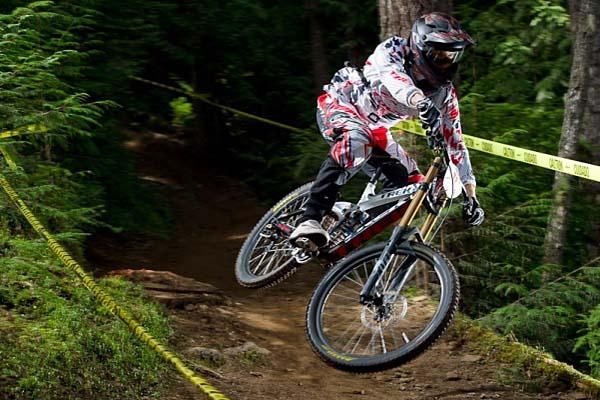 Tracy Moseley (Trek World Racing) on her way to a win at the US Pro GRT opener at Port Angeles, Washington.