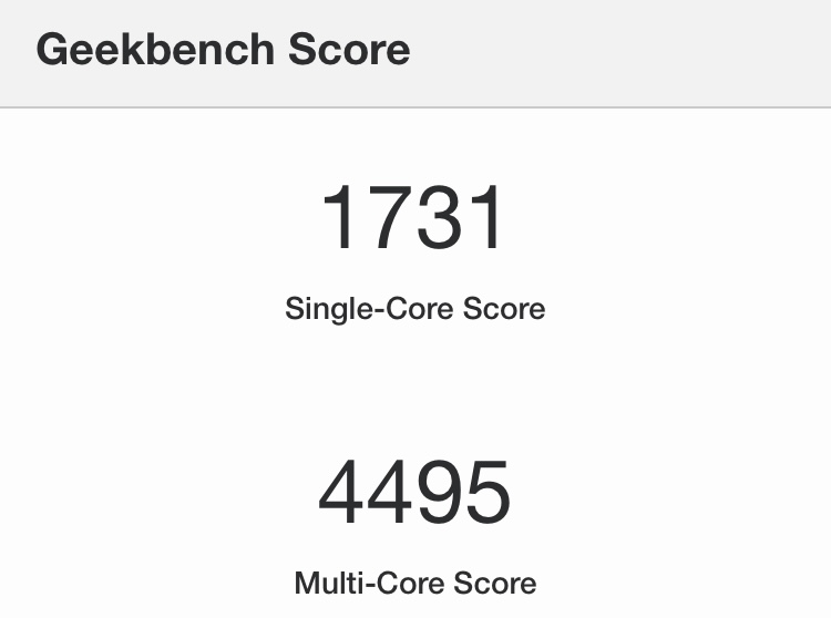 Geekbench benchmarks