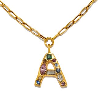 Sequin NYC, Gem Initial Necklace