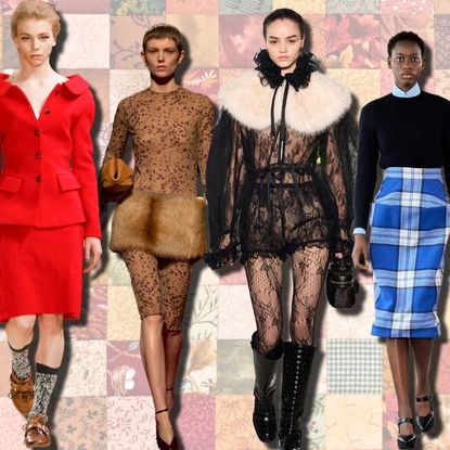 Runway shots of a models showcasing Fall 2025&rsquo;s trends.