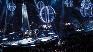 Muse live on stage at the 02 Arena in London