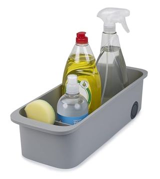 Joseph Joseph Cupboardstore Easy-Access Wheeled Storage Caddy, Under Sink Kitchen Organiser- Grey, 12