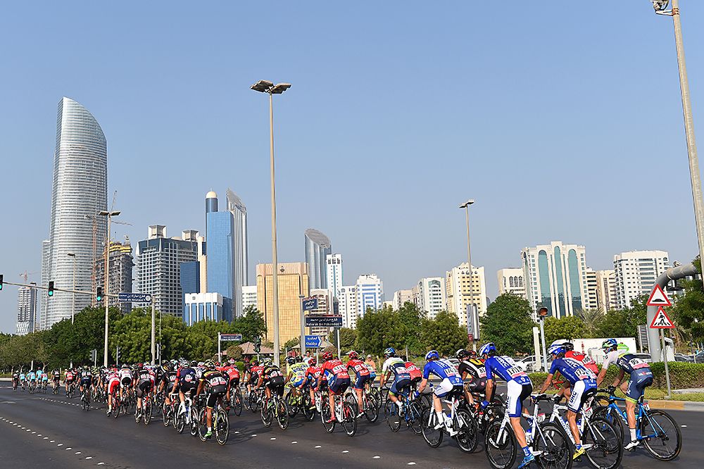 The peloton racing stage 2 Abu Dhabi Tour