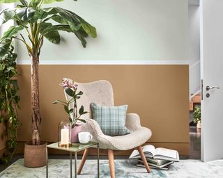 Reading nook idea using Color of the Year 2020 Tranquil Dawn by Dulux