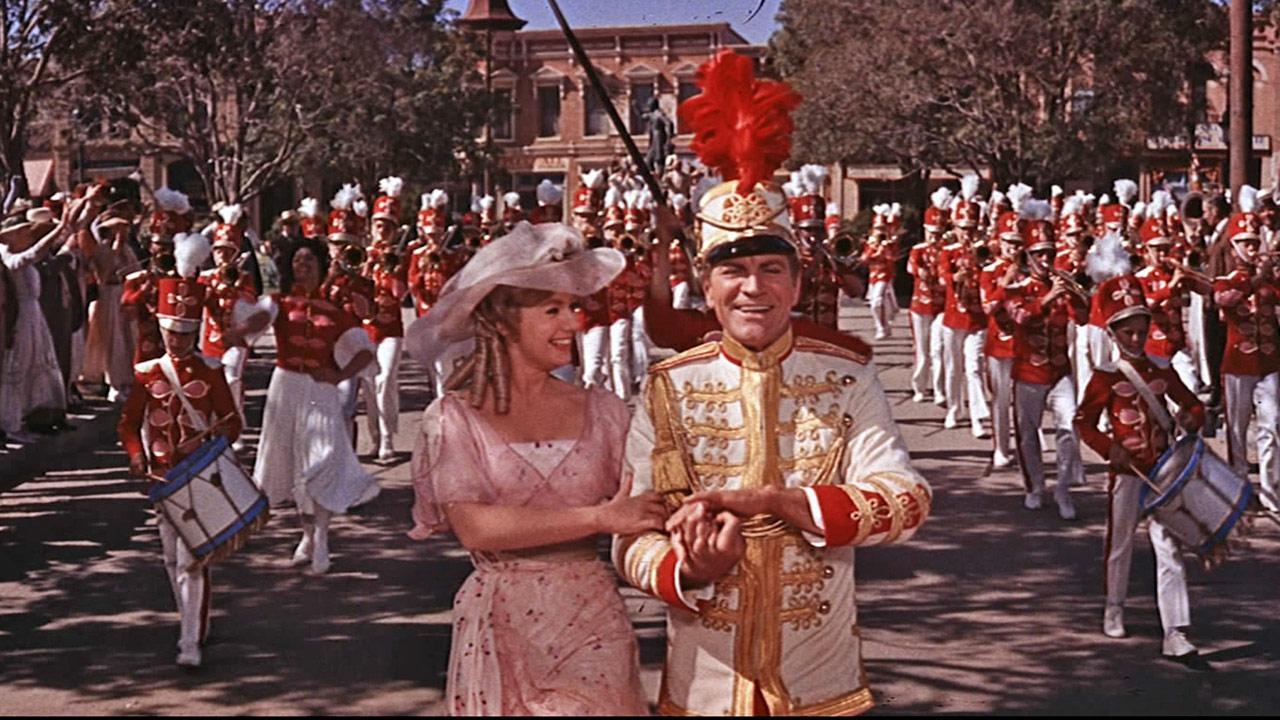 Robert Preston and Shirley Jones leading The Music Man