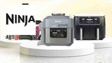 Ninja Logo placed over Ninja Products such as ovens and microwave 