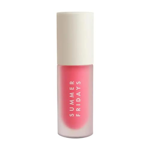 Summer Fridays Dream Lip Oil - Tinted Lip Oil With Moisturizing Sheer Coverage, High-Shine and Deep Hydration - Non-Sticky Formula for Long-Lasting Softness - Pink Cloud (0.15 Oz)