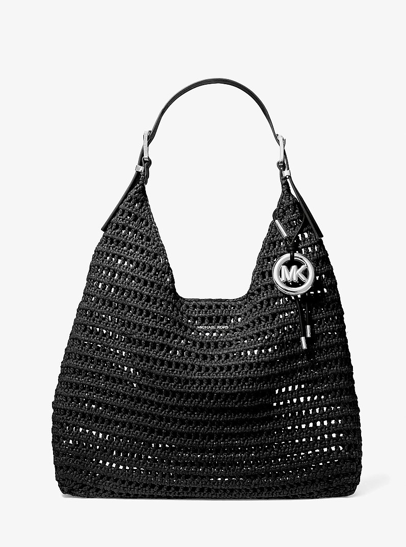 Nolita Large Crocheted Hobo Shoulder Bag