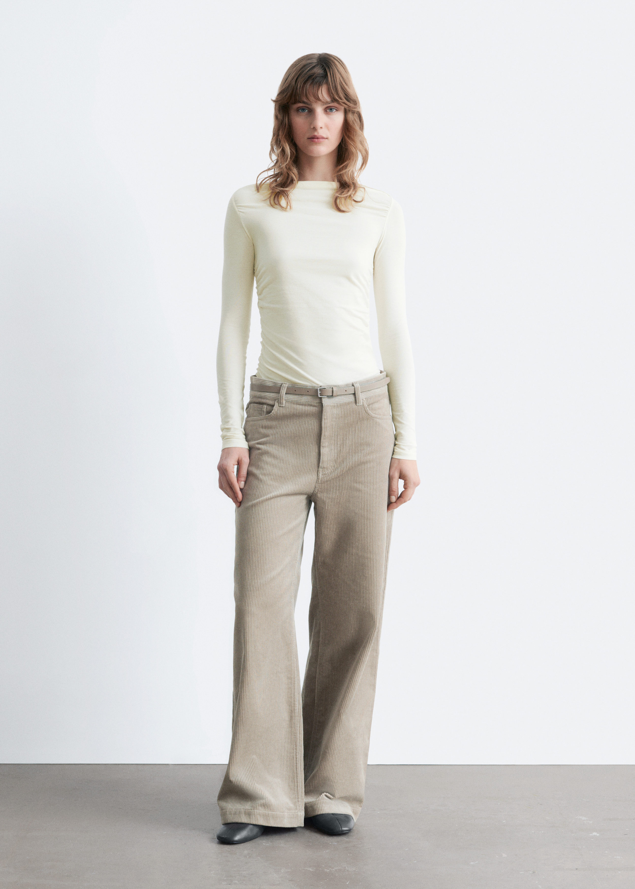 Wide-Leg Corduroy Trousers