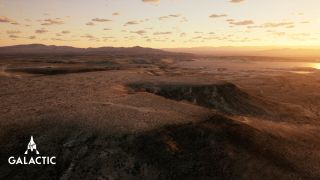 A view of the high deserts of New Mexico where Virgin Galactic will build a new astronaut training facility.