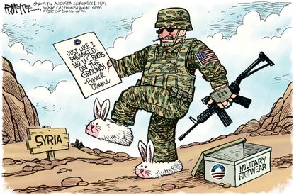 Editorial cartoon World U.S. Syria Troops
