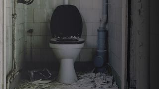 An overflowing toilet
