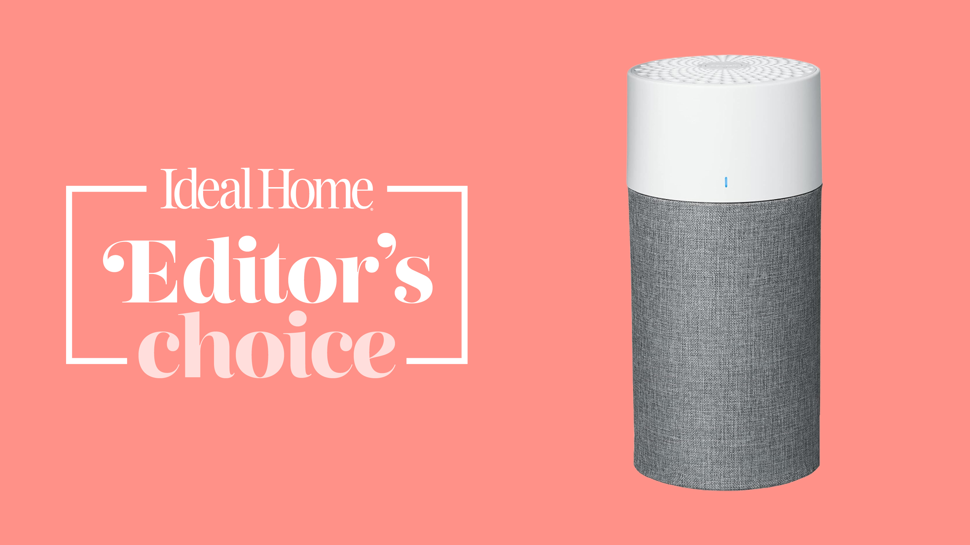 Blueair air purifier on a pink background