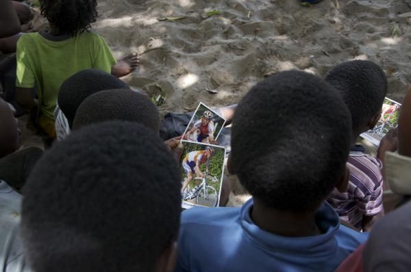 Professional cycling a whole new world for the Right to Play children on Inhaca Island (Mozambique)