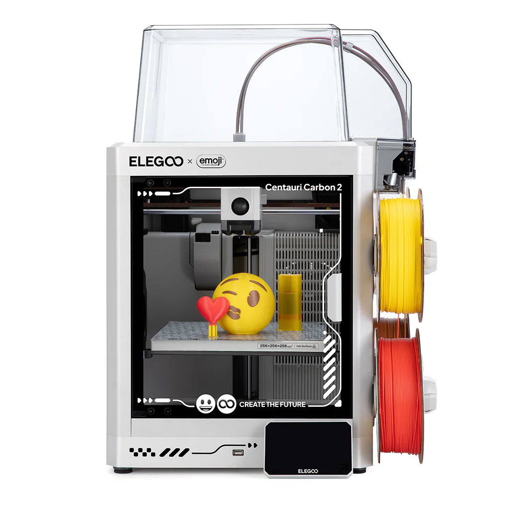 The Elegoo x emoji Centauri Carbon 2 Combo on a white background
