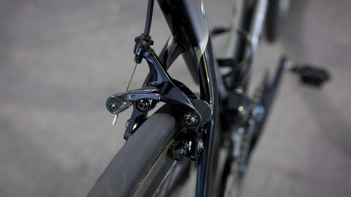 The 2018 Tarmac features direct mount brakes front and rear