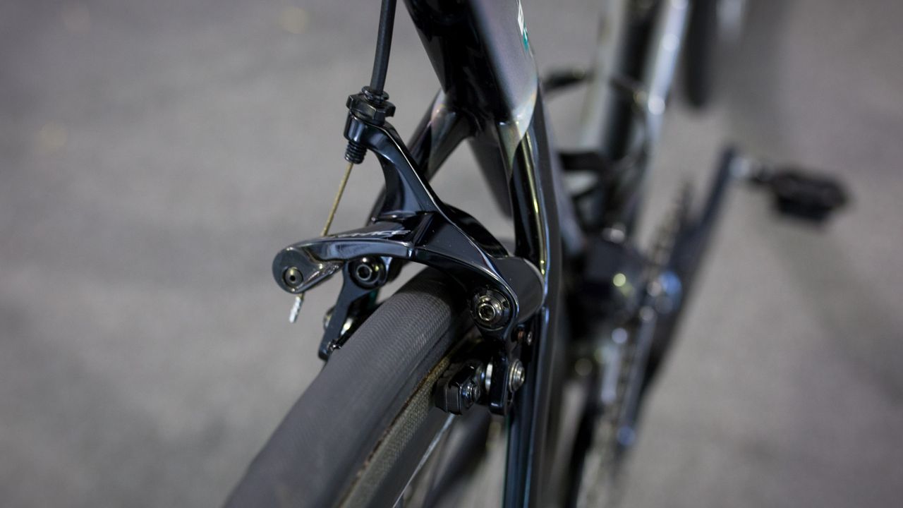 The 2018 Tarmac features direct mount brakes front and rear