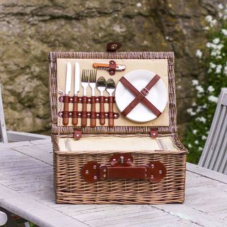 Chiller picnic hamper for two, containing crockery & cutlery