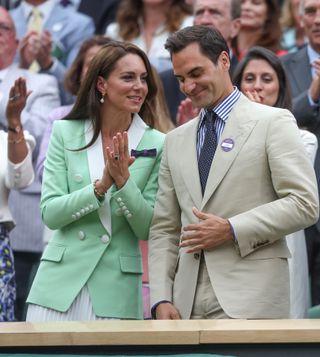 Kate Middleton and Roger Federer at Wimbledon