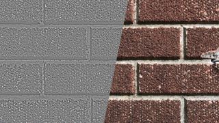 A brick wall texture with a bump and displacement map