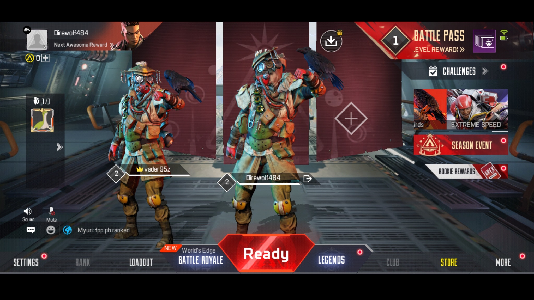 Apex Legends Mobile party screen