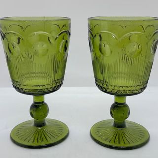 Vintage Green Goblets