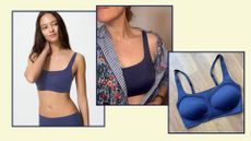 a model and matilda wearing the uniqlo bra
