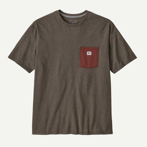 Men's Marlow Brown Shop Sticker Pocket Responsibili-Tee