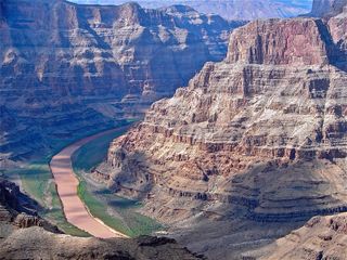 Because of the eroding effect of the rivers that crisscross the Colorado Plateau there are many deep canyons.