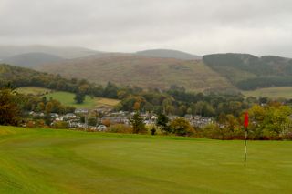Moffat Golf Club - view down to town