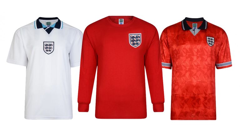 retro england football shirts