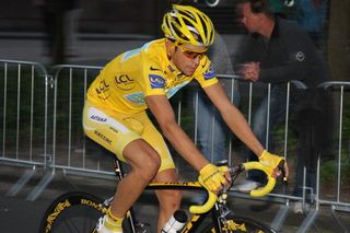 Tour de France champion Alberto Contador was again the centre of attention.