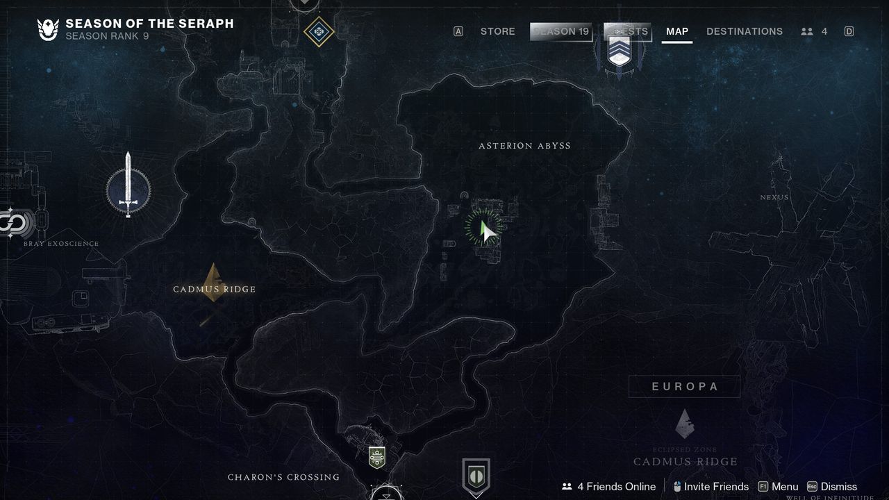 Destiny 2 Override Frequency location in Asterion Abyss