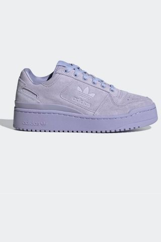 lilac-colored platform sneaker