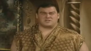 Will Sasso as Steven Seagal in a gold kimono on MADtv