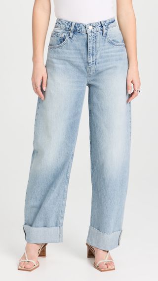 Long Barrel Raw Cuff Jeans