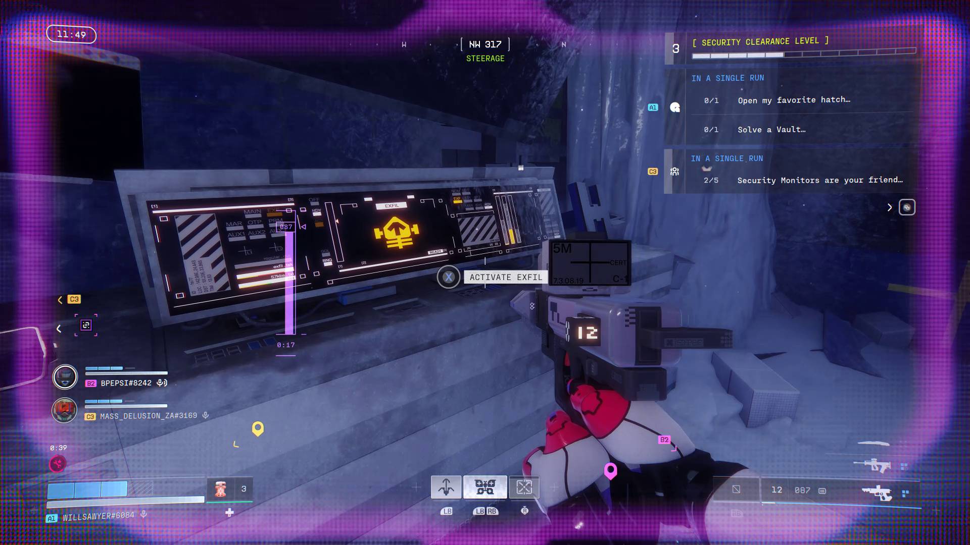 Marathon Cryo Archive activate exfil button prompt on exfil station