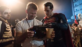Director Zack Snyder and Henry Cavill