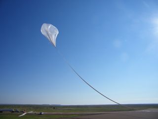 NASA's Big 60 zero-pressure balloon flew for a total of 8 hours upon launching from Fort Sumner, New Mexico, on Aug. 17, 2018. 