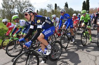 Tony Martin sits in front of Zdenek Stybar