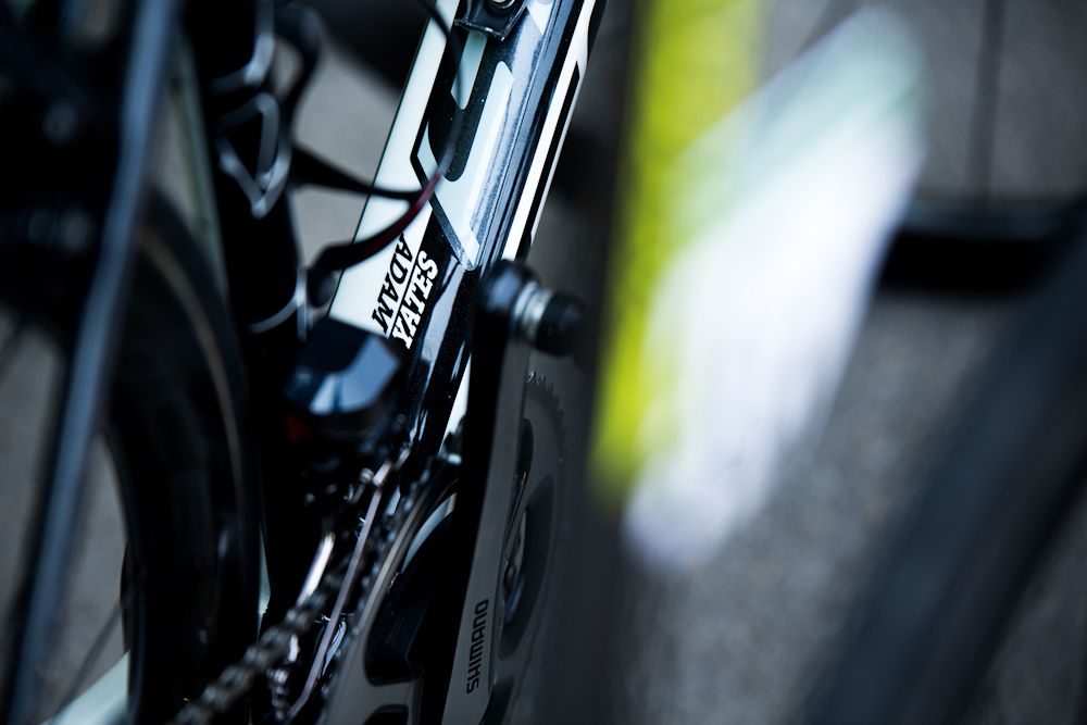 Adam Yates' custom name badge