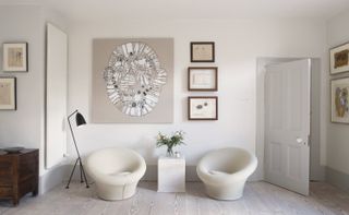 Studio Iro London Fields project with white vintage chairs