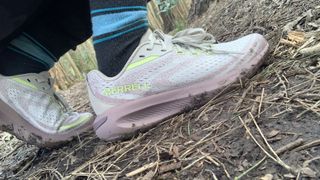 Merrell Morphlite shoe on the trail