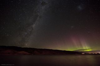 Amateur astronomers captured images of the aurora light show from New Zealand.